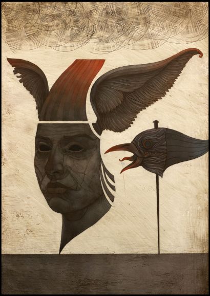 Testa Alata 25 1018 - a Paintings Artwork by FABI